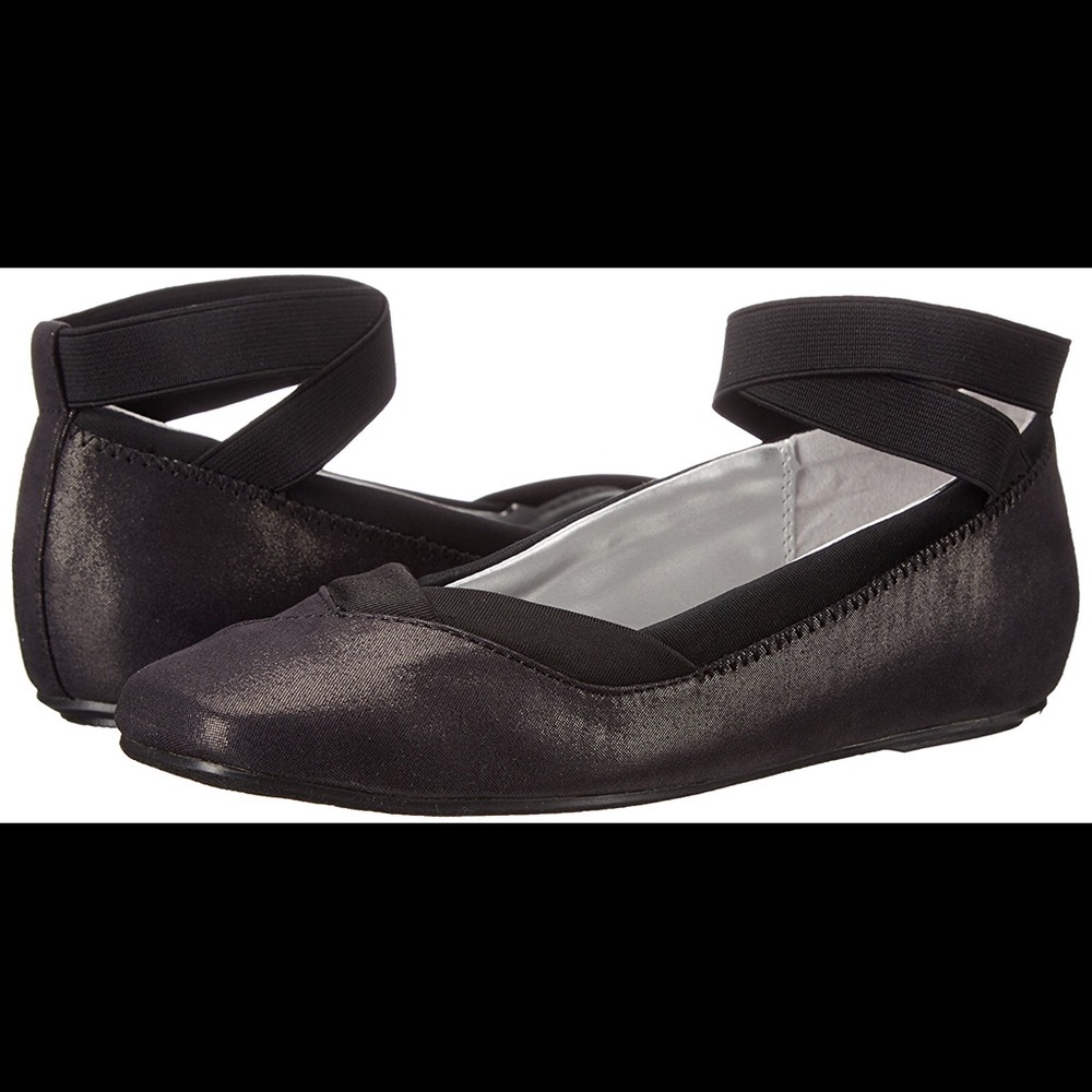 New Hush Puppies Ballet Flats Black Shimmer Cute